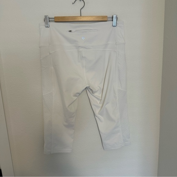 Lululemon Mind Over Miles Crop Leggings 17" Inseam White Size 10 Women’s - Picture 6 of 10